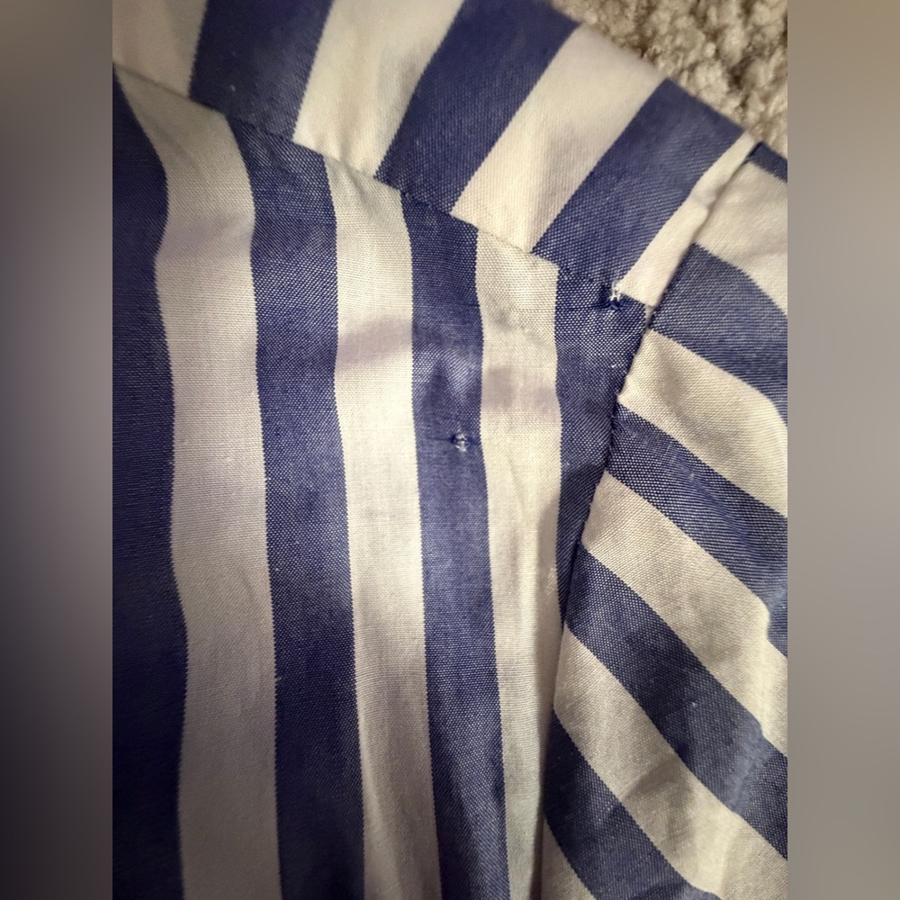 T Alexander Wang Blue/White Striped Shirt button down long sleeve shirt dress s2 - Picture 11 of 11